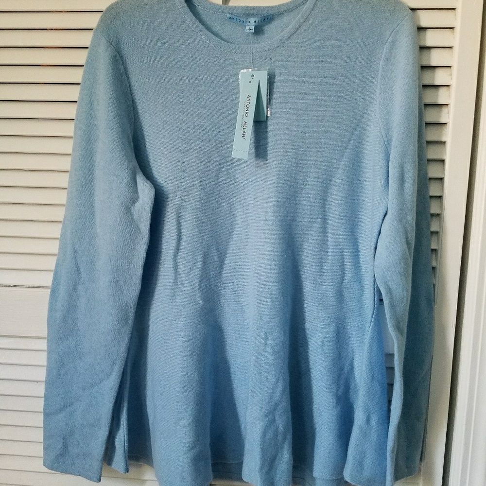 Antonio Melani Quinn Cashmere Peplum Sweater Large